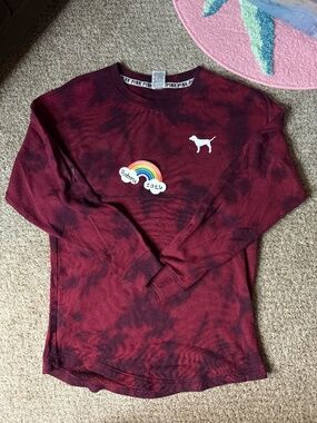 PINK TIE-DYE CREW (XS) RARE